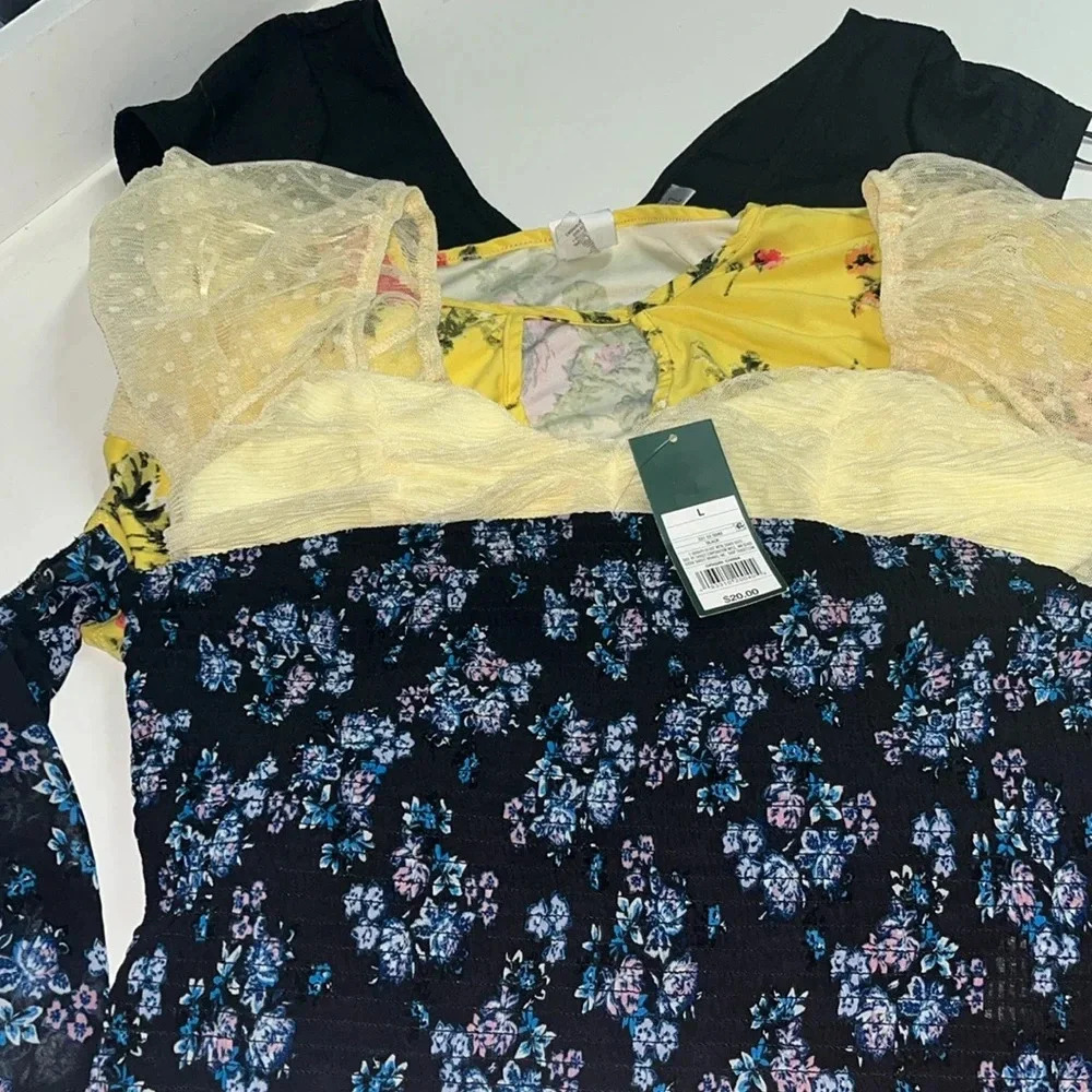 Juniors crop top bundle NWT Wild Fable Haute Monde JLo Tovia 4 juniors large top